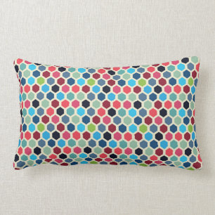 Coussin Rectangle Motif géométrique multicolore