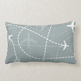 Coussin Rectangle Motif gris de trajectoire de vol