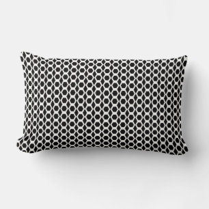 Coussin Rectangle Motif Hexagone Noir Blanc