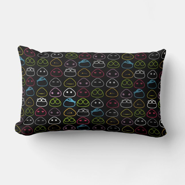 Coussin Rectangle Motif japonais Onigiri Fluo (Recto)