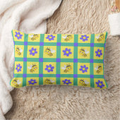 Coussin Rectangle Motif joli de abeille et fleur de dessin animé (Couverture)