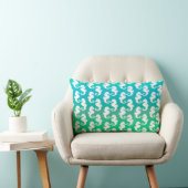 Coussin Rectangle Motif joli hippocampe sur bleu vert (Chaise)
