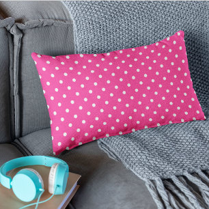 Coussin Rectangle Motif jolis points roses chauds