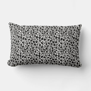 Coussin Rectangle Motif léopard guépard noir et blanc