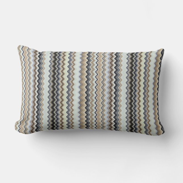 Coussin Rectangle Motif ligne vague (Recto)