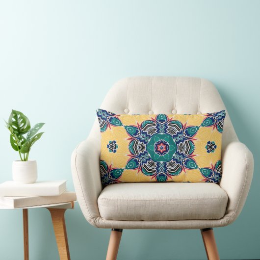 Coussin Rectangle Motif Mandala Kaleidoscope (Chaise)