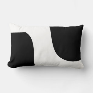 Coussin Rectangle motif moderne noir et blanc