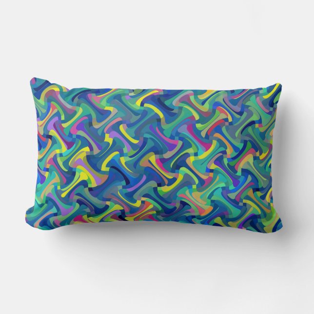 Coussin Rectangle Motif multicolore (Recto)