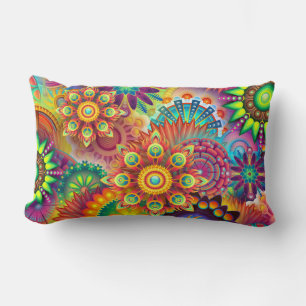 Coussin Rectangle Motif multicolore Art Déco