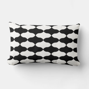 Coussin Rectangle Motif noir et blanc Abstrait