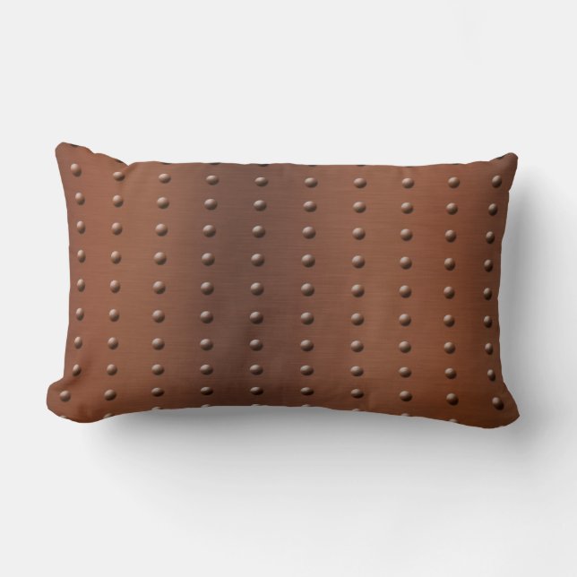 Coussin Rectangle Motif numérique en cuivre brossé (Recto)