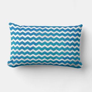 Coussin Rectangle Motif Ocean Blue Chevron