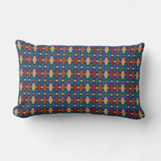 Coussin Rectangle Motif ornemental abstrait bohème avec Vi vintage