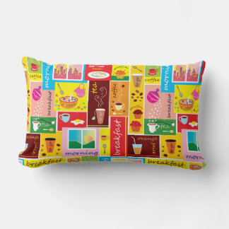 Coussin Rectangle Motif Petit Déjeuner Fantaisiste