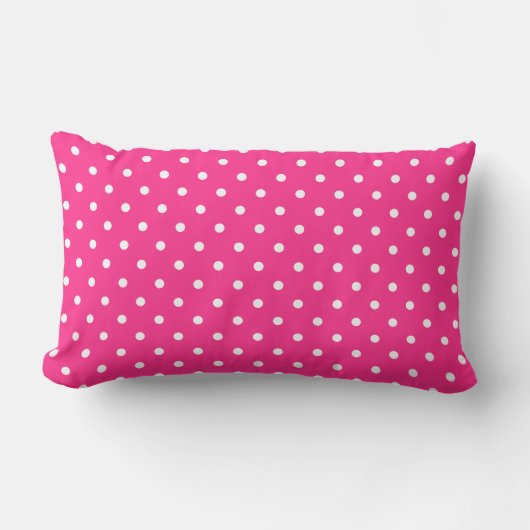 Coussin Rectangle Motif Pois mignon rose (Recto)