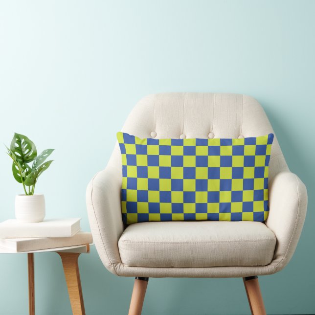 Coussin Rectangle motif policier à carreaux (Chaise)