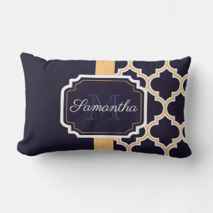 Coussin Rectangle Motif Quatrefoil