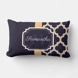 Coussin Rectangle Motif Quatrefoil