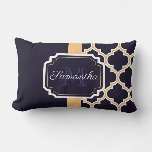 Coussin Rectangle Motif Quatrefoil (Recto)