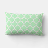 Coussin Rectangle Motif Quatrefoil Marocain Blanc Menthe #5 (Verso)