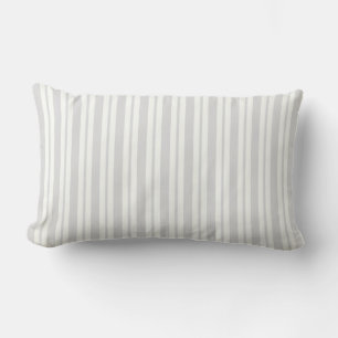 Coussin Rectangle Motif rayé irrégulier gris clair blanc