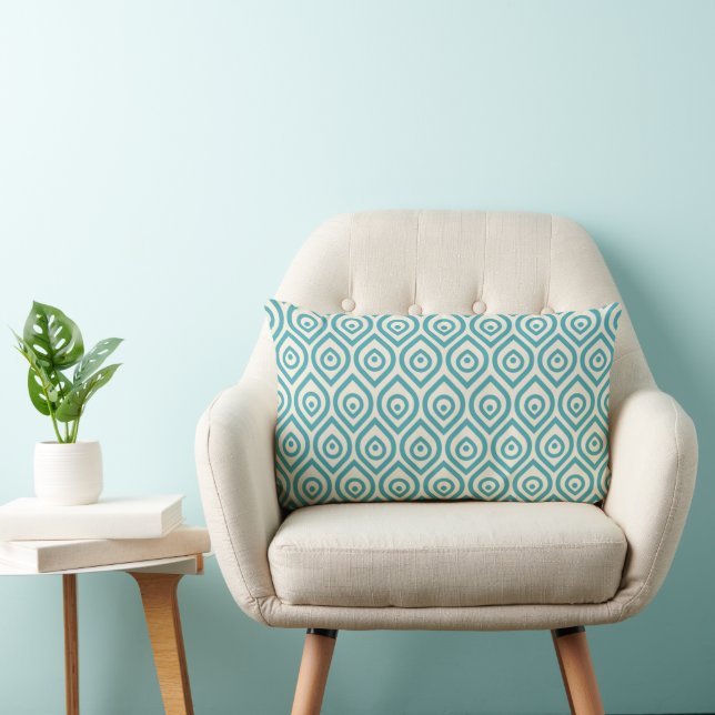 Coussin Rectangle Motif rétro Ogee (Chaise)