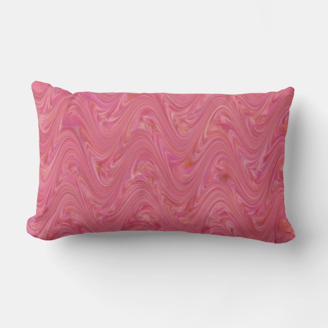 Coussin Rectangle Motif rose marbling (Recto)