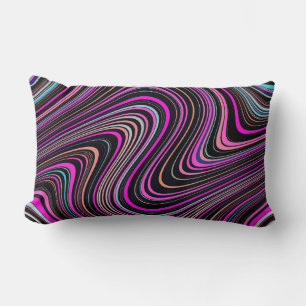 Coussin Rectangle Motif rose violet magenta