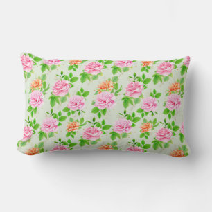Coussin Rectangle Motif Roses Roses Fleurs