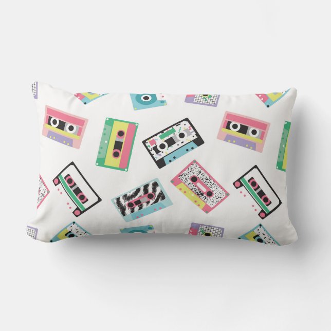 Coussin Rectangle Motif sans couture avec bandes audio dans style ré (Recto)