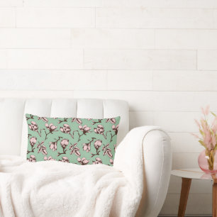 Coussin Rectangle Motif sans couture avec bourgeons floraux des arbr