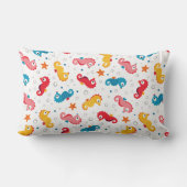 Coussin Rectangle Motif sans couture de hippocampes (Verso)