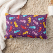 Coussin Rectangle Motif sans couture de hippocampes (Couverture)