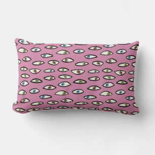 Coussin Rectangle Motif sans couture des yeux, arrière - plan avec d