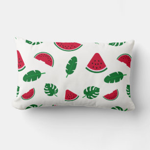 Coussin Rectangle Motif sans couture d'été de pastèque tropicale