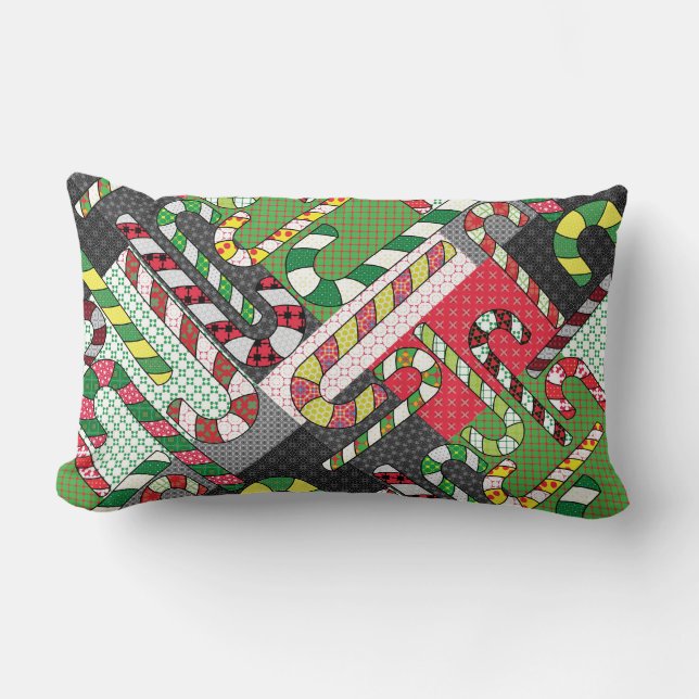 Coussin Rectangle Motif sucre de canne (Recto)