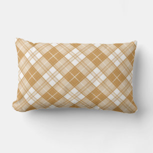 Coussin Rectangle Motif Tartan Marron Blanc yxm0uat9