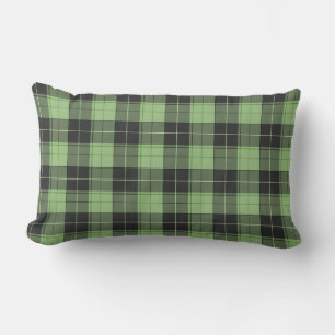 Coussin Rectangle Motif tartan simple en vert clair