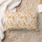 Coussin Rectangle Motif textile avec orange et gol vibrants (Couverture)