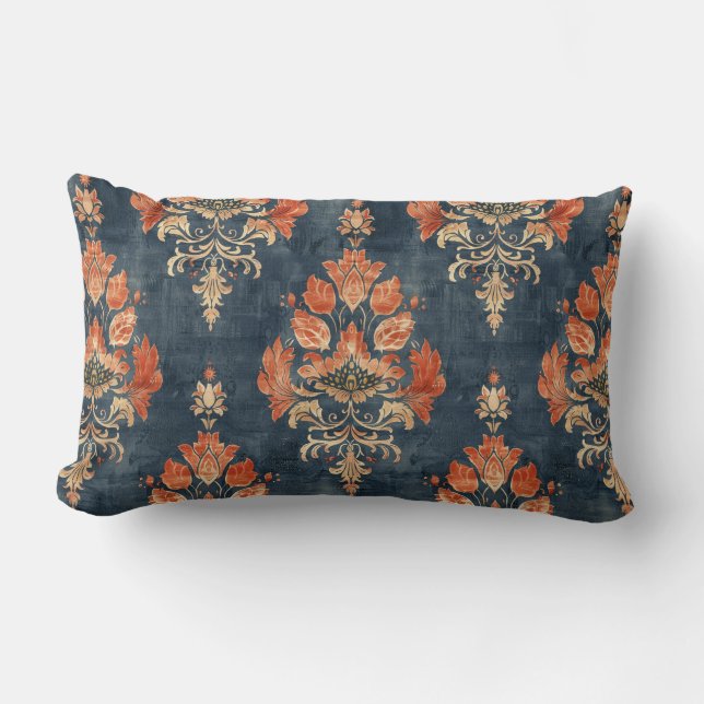 Coussin Rectangle Motif textile en écorce (années 1940) (Recto)