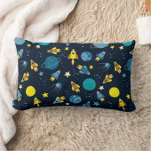 Coussin Rectangle Motif Thématique Spatial Coloré (Couverture)