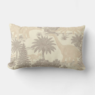 Coussin Rectangle Motif Toile Dinosaure Vintage