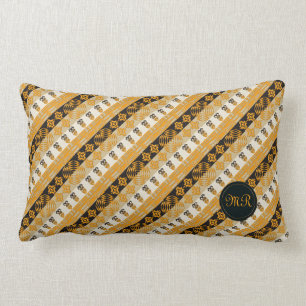 Coussin Rectangle motif tribal africain ethnique de rayures