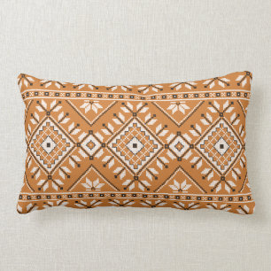 Coussin Rectangle Motif tribal indigène aztèque de sud-ouest orang