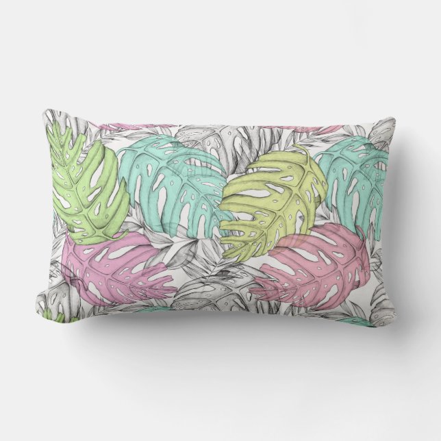 Coussin Rectangle Motif tropical (Recto)