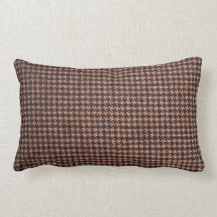 Coussin Rectangle Motif tweed marron