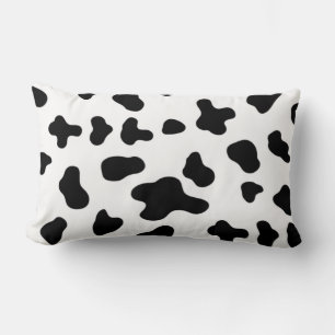 Coussin Rectangle Motif vache noir et blanc de campagne 