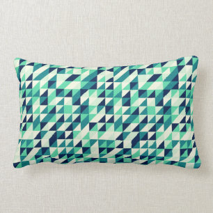 Coussin Rectangle Motif verdâtre de triangle