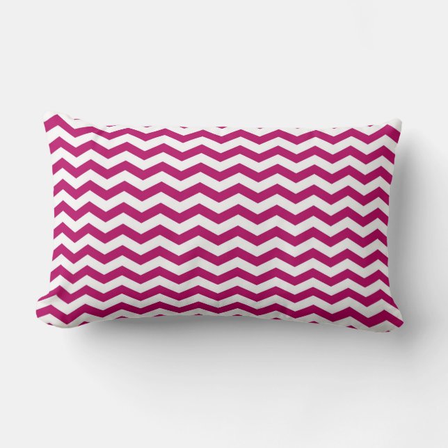 Coussin Rectangle Motif Zig Zag violet (Recto)