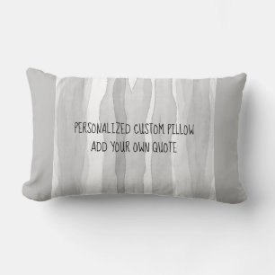 Coussin Rectangle motifs artistiques gris et blancs ajouter une cita